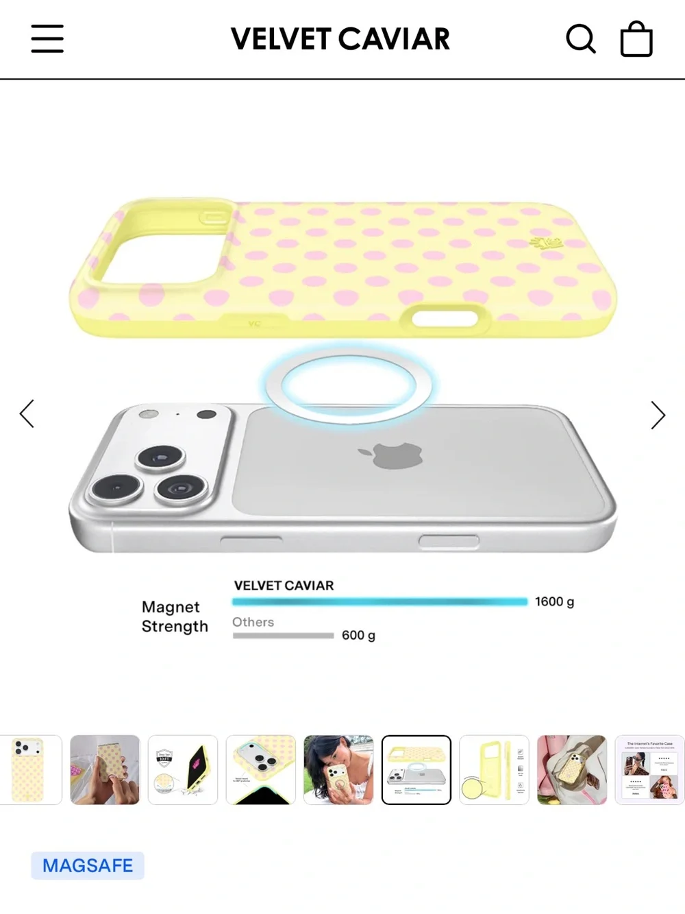 Velvet Caviar - buttercream polka dot case